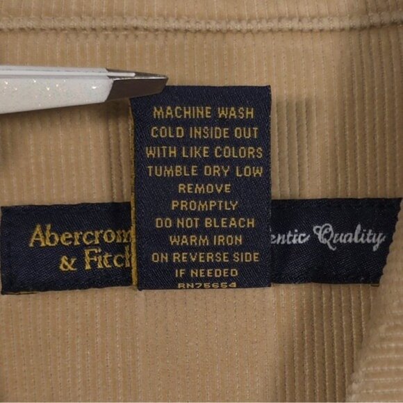 Abercrombie & Fitch‎ Women’s Authentic Quality Corduroy Jacket Button Y2K SMALL - Picture 8 of 8